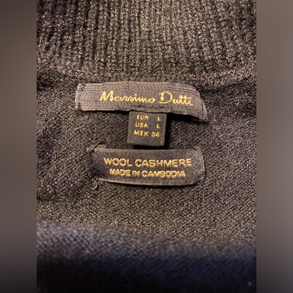 Massimo Dutti WOOL CASHMERE HIGH NECK SWEATER large - Picture 5 of 5